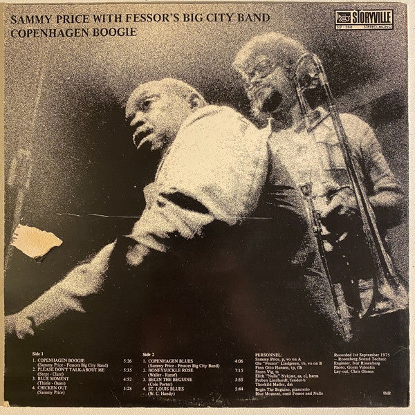 Sammy Price With Fessor's Big City Band : Copenhagen Boogie (LP, Album, Mono)