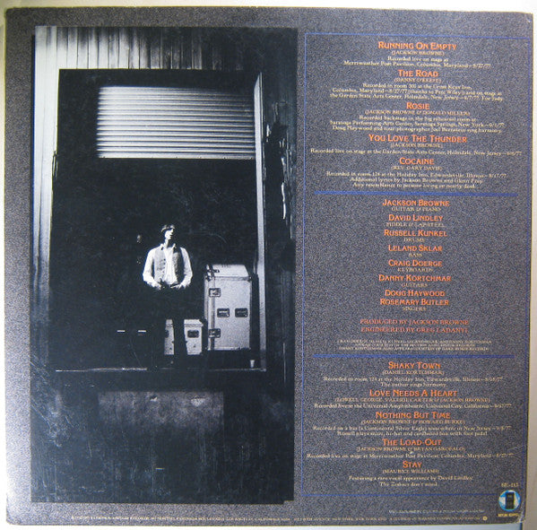 Jackson Browne : Running On Empty (LP, Album, Club, Spe)