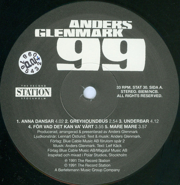 Anders Glenmark : 99 (LP, Album)