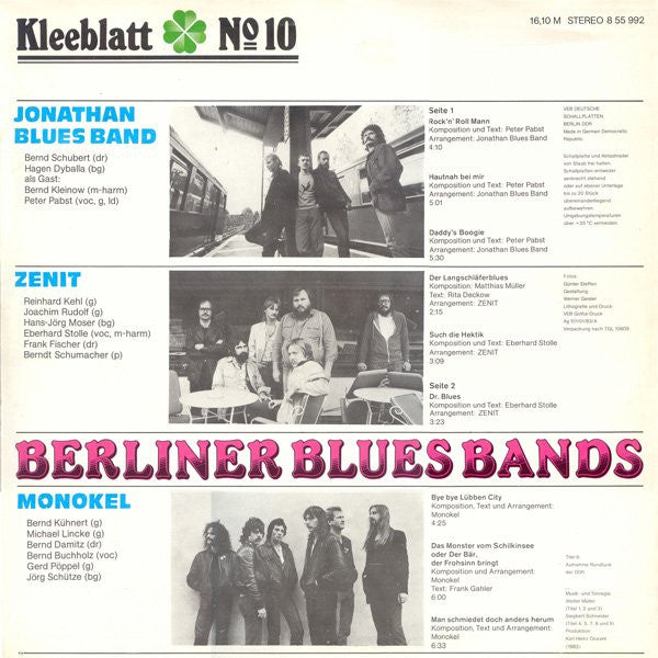 Various : Kleeblatt № 10 (Berliner Blues Bands) (LP, Comp)