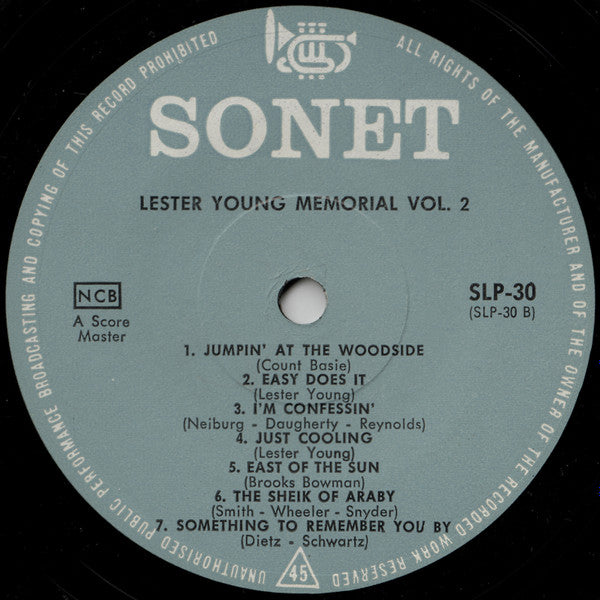 Lester Young : Lester Young Memorial Vol. 2 (LP, Comp)