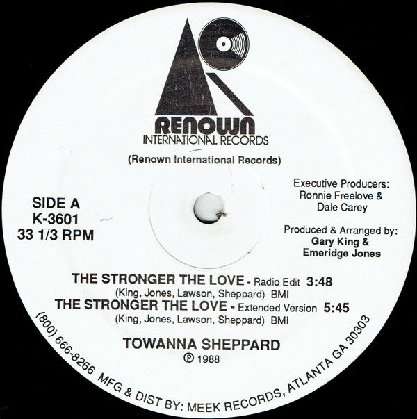 Towanna Sheppard : The Stronger The Love (12")