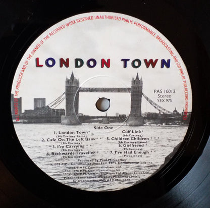 Wings (2) : London Town (LP, Album)