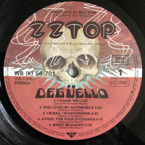 ZZ Top : Degüello (LP, Album, RE)