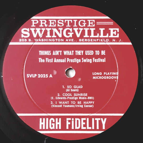 Swingville All Stars : Things Ain't What They Used To Be (LP, Album, Mono)