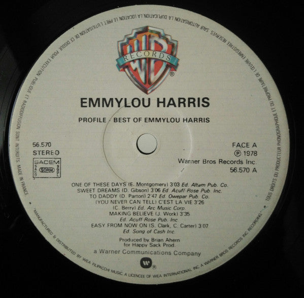 Emmylou Harris : Profile / Best Of Emmylou Harris (LP, Comp)