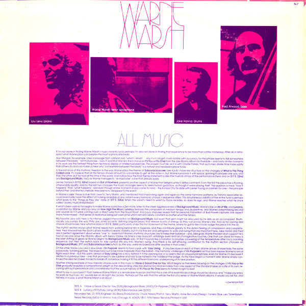 Warne Marsh : All Music (LP, Album)