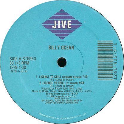 Billy Ocean : Licence To Chill (12")