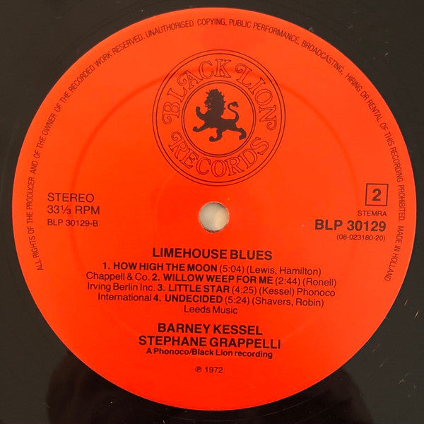 Barney Kessel, Stéphane Grappelli : Limehouse Blues (LP, Album, RE)