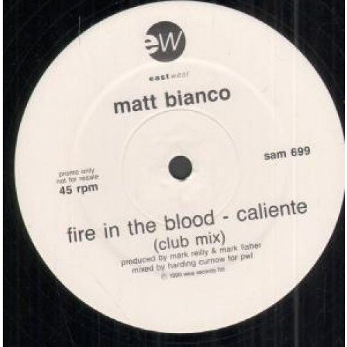 Matt Bianco : Fire In The Blood (12", S/Sided, Promo)