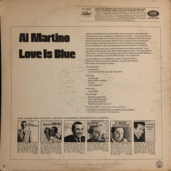 Al Martino : Love Is Blue (LP, Album, Jac)