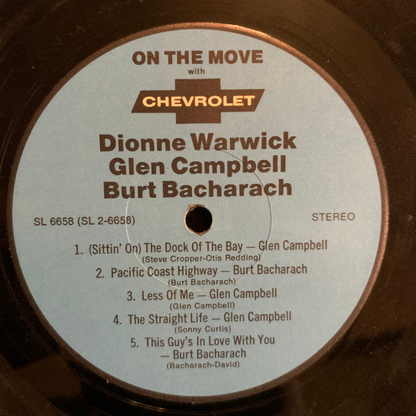 Dionne Warwick, Glen Campbell, Burt Bacharach : On The Move (LP, Album, Comp, Los)