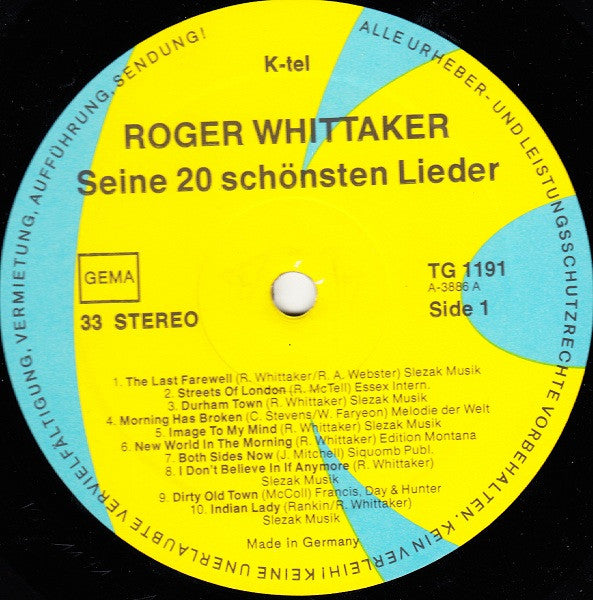 Roger Whittaker : Seine 20 Schönsten Lieder (LP, Comp)