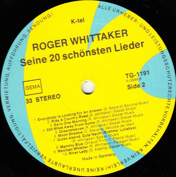 Roger Whittaker : Seine 20 Schönsten Lieder (LP, Comp)