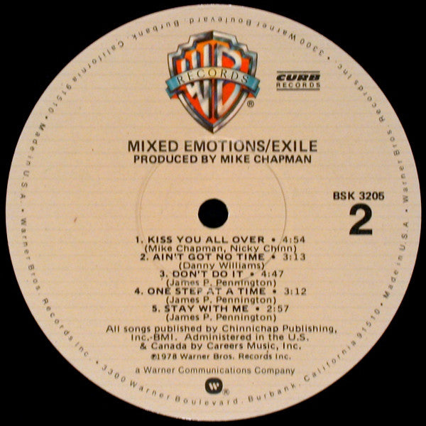 Exile (7) : Mixed Emotions (LP, Album, Jac)