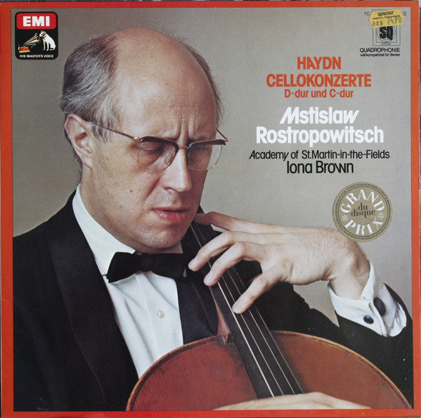 Joseph Haydn - Mstislav Rostropovich ∙ The Academy Of St. Martin-in-the-Fields ∙ Iona Brown : Cellokonzerte D-dur Und C-dur (LP, Quad, RE)