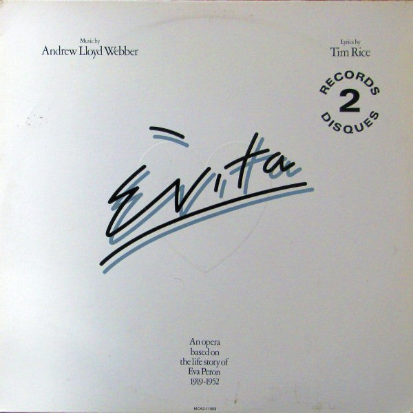 Andrew Lloyd Webber And Tim Rice : Evita (2xLP, Gat)