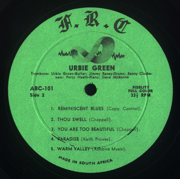 Urbie Green : Blues And Other Shades Of Green (LP, Album, Mono)