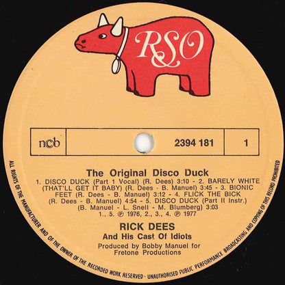 Rick Dees & His Cast Of Idiots : Disco Duck (LP, Album)