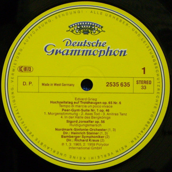 Berliner Philharmoniker, Herbert von Karajan : Hochzeitstag Auf Troldhagen • Peer Gynt-Suite Nr. 1 • Der Schwan von Tuonela • Finlandia U. A.  (LP, Comp, RE)