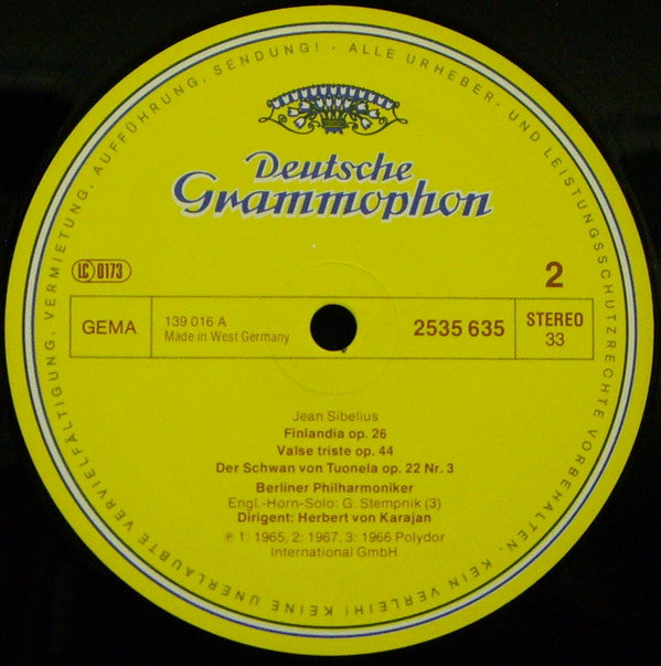 Berliner Philharmoniker, Herbert von Karajan : Hochzeitstag Auf Troldhagen • Peer Gynt-Suite Nr. 1 • Der Schwan von Tuonela • Finlandia U. A.  (LP, Comp, RE)