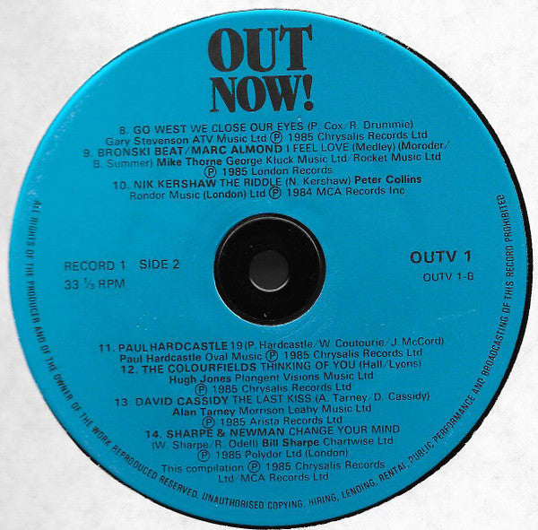 Various : Out Now! (2xLP, Comp, Blu)