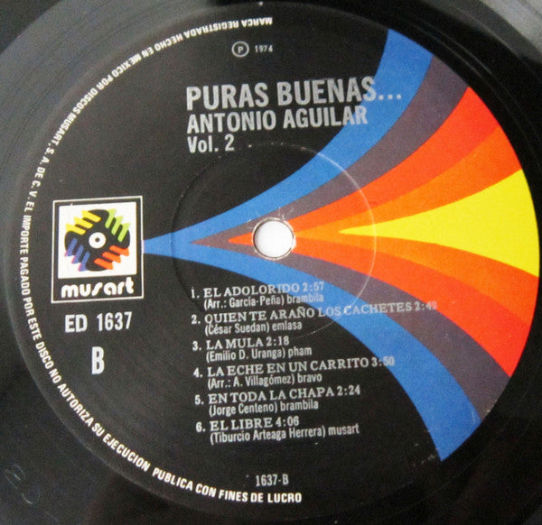 Antonio Aguilar Barraza : Puras Buenas Vol. 2 (LP, Album)