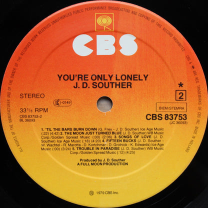 John David Souther : You're Only Lonely (LP, Album)