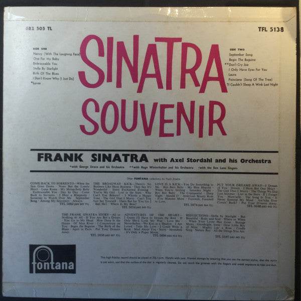 Frank Sinatra : Sinatra Souvenir (LP, Comp, Mono)