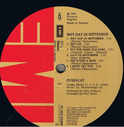 Pussycat (2) : Wet Day In September (LP, Album)