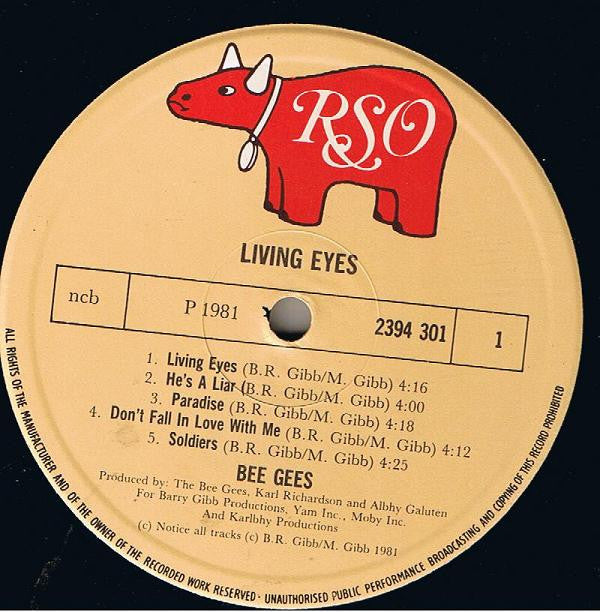 Bee Gees : Living Eyes (LP, Album, Gat)