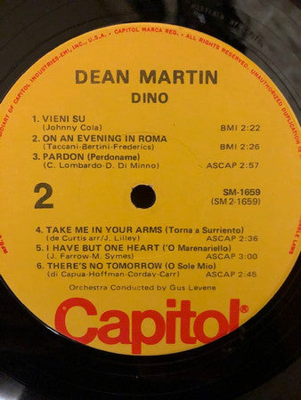 Dean Martin : Dino: Italian Love Songs (LP, Album, RE, Jac)