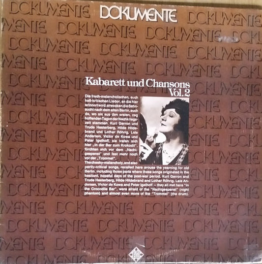 Various : Dokumente - (Kabarett Und Chansons Vol.2) (LP, Comp)