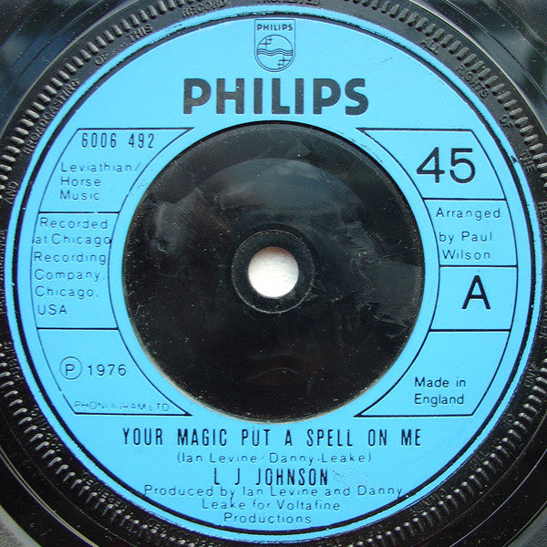 L.J. Johnson : Your Magic Put A Spell On Me (7", Single)