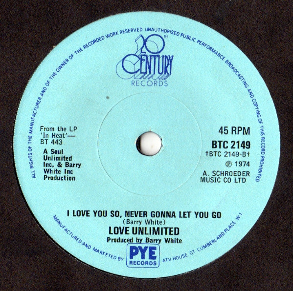 Love Unlimited : It May Be Winter Outside (But In My Heart It's Spring) (7", Single, Sol)