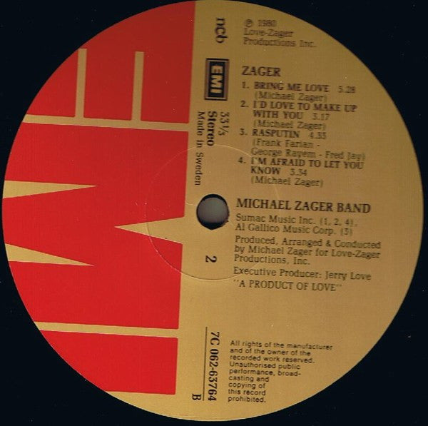 The Michael Zager Band : Zager (LP, Album)