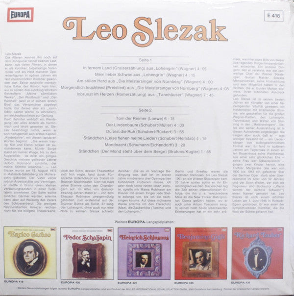 Leo Slezak : Leo Slezak (LP, Comp)