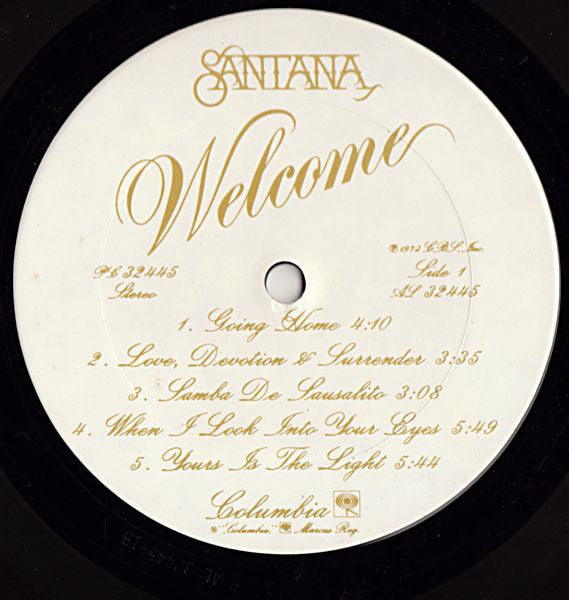 Santana : Welcome (LP, Album, San)