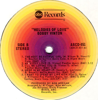 Bobby Vinton : Melodies Of Love (LP, Album)