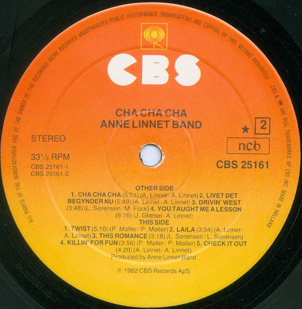 Anne Linnet Band : Cha Cha Cha (LP, Album, Ora)