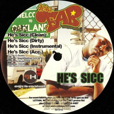 Mistah F.A.B. : He's Sicc / Beaverduck (12", Maxi)