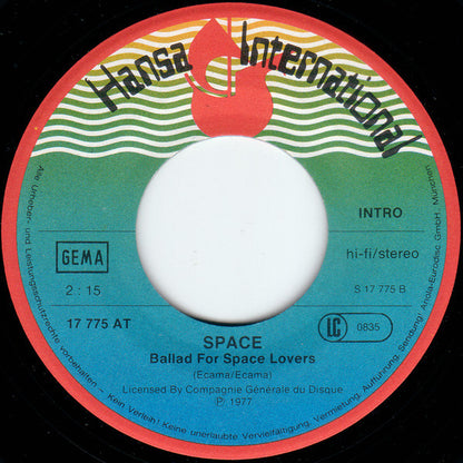 Space : Magic Fly (7", Single, Wav)