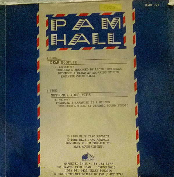 Pam Hall : Dear Boopsie (12")