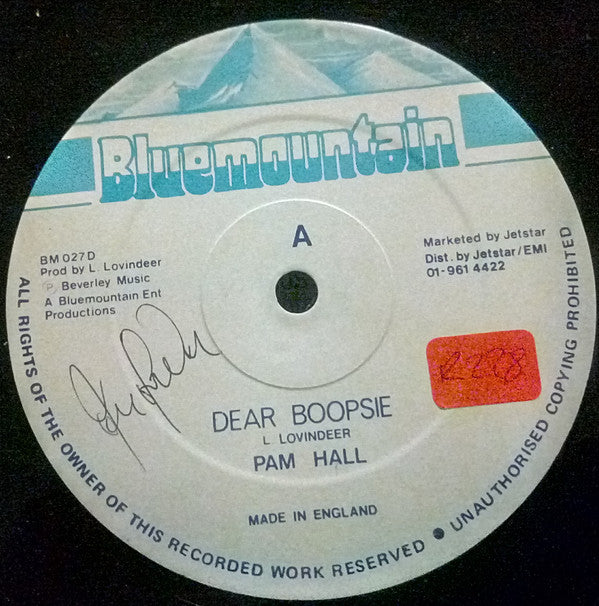 Pam Hall : Dear Boopsie (12")