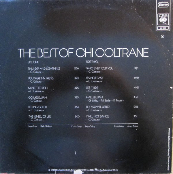 Chi Coltrane : The Best Of Chi Coltrane (LP, Comp)