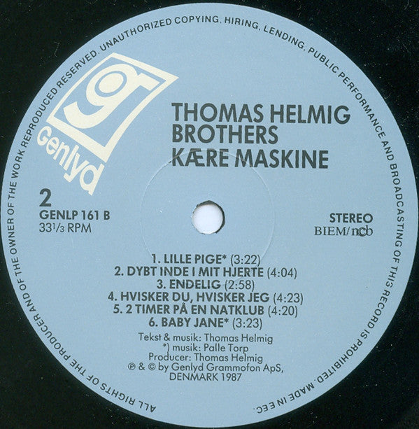 Thomas Helmig Brothers : Kære Maskine (LP, Album)