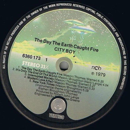 City Boy : The Day The Earth Caught Fire (LP, Album)