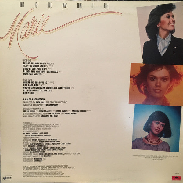 Marie Osmond : This Is The Way That I Feel (LP, Album)