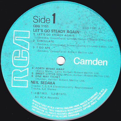 Neil Sedaka : Let's Go Steady Again (LP, Comp)