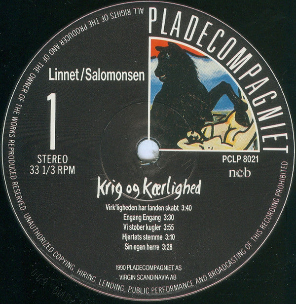 Anne Linnet / Sanne Salomonsen : Krig Og Kærlighed (LP, Album)